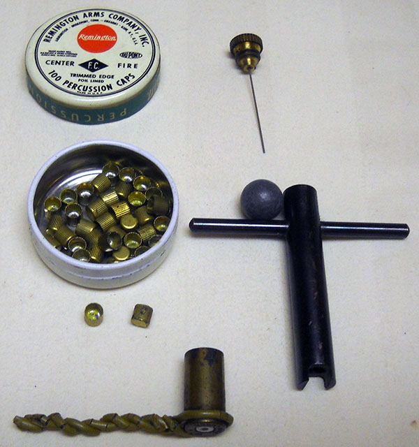 percussion revolver loading paraphernalia